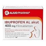 ALIUD PHARMA Ibuprofen AL akut 400 mg 50 Filmtabletten: Bei leichten bis mäßig starken Schmerzen und/oder Fieber