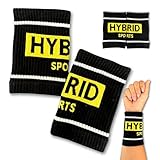 Schwarzes Schweißband aus Baumwollfrottee | Fitness- und Running Zubehör | Geschenkidee für Sportler | Absorbierendes Handgelenkband, ideal für Hyrox, Crossfit, Fitnessstudio, Tennis & Laufen