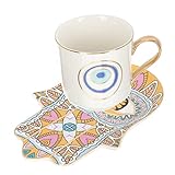 Ciieeo 1Satz Kaffeetassen mit Untertasse Keramikbecher im Augenmuster für Tee und Heiße für Frauen für Zuhause und Cafés