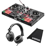 Hercules DJ Control Inpulse 200 MK2 DJ Controller + DJ45 Kopfhörer + keepdrum Mikrofasertuch