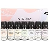 Nikura Ätherisches Öl Set Chakra Mischung - 7 x 10ml | Spirituelle Geschenke, Meditation, Yoga, Diffusor, Kerzen | Wurzel-, Sakral-, Solarplexus-, Herz-, Kehle-, Drittes Auge-, Kronen-Chakra | aus UK