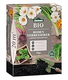 Dehner Bio Bodenverbesserer, hochwertiger Dünger für Gartenpflanzen, organischer NPK-Dünger, mit Spurennährstoffen, natürlicher Boden-Aktivator, 4 kg, für ca. 20 qm, bunt