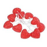 Homoyoyo USB Lichterkette mit Herzmotiv 1,5m lang 10 LED Lampions Dekorative Beleuchtung für Weihnachten und Schlafzimmer Romantische Stimmung