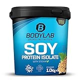 Bodylab24 Soja Protein Isolat Vanille 1000g, rein pflanzliches Sojaprotein-Isolat für Deinen Muskelaufbau, aus bis zu 90% Eiweiß, umfangreiches Aminosäure-Profil, geringer Fett- und Kohlenhydratanteil