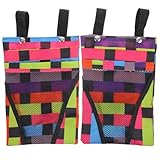 Totority 2 Stück Hängende Tasche Elektromobil Aufbewahrungstasche Vordertasche mit Druckknopf Multifunktionale Fahrradkorb Aufhängungstasche Bike Roller Scooter Zufällige Zufällige Farbe