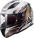 LS2, Integraler Motorradhelm Rapid Boho White Black Pink, M