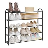 WOLTU Schuhablage Schuhregal Ablage Ständer, 5 Schicht für ca. 20 Paare Frau Schuhe, XXL Ständer Regale, 79x19,5x79cm, Schwarz