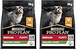 Pro Plan Grain Free Medium Puppy Healthy Start, Welpenfutter trocken, reich an Huhn, 2er Pack (1 x 3 kg)