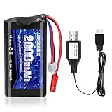 URGENEX 2S RC Akku 2000mAh 7.4 V Li-ion Battery with JST Plug 2S Rechargeable RC Battery with USB Charger Fit for RC Helicopter Car Truck and RC Boats