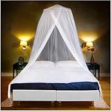 EVEN NATURALS Luxus Moskitonetz Doppelbett für XXL Bett und Reise, Mückennetz Outdoor inkl. Montagematerial, Mosquito Netz, Fliegennetz, einfache Anbringung, Tragetasche, Keine Chemikalien