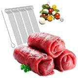 Robin Goods® 32x Rouladennadeln aus Edelstahl - 11 cm lange Fleischspieße rostfrei, langlebig - Spieße im Set, Rouladenklammern-Ersatz, Perfekte Rouladenspieße für leckere Rouladen (32 Stück - Nadel)