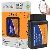 Allstric® OBD2 Diagnosegerät Bluetooth für iOS, Android & Windows. Auto Diagnosegerät für Fehler und Motordaten. OBD2 Diagnosegerät für alle Fahrzeuge ab 1996. ELM327 Kompatibel.