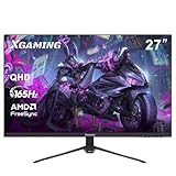 XGaming Monitor 27 Zoll, 165Hz, QHD 2560x1440P, Gaming Monitor 27 Zoll, 100% sRGB, VA, 1ms MPRT, HDR, AMD FreeSync, Eye Care, HDMI, DisplayPort,VESA