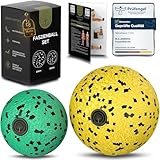 M.S.Lemberg® Faszienball klein Set - Massageball für gezielte Selbstmassage von Faszien, Verspannungen, Triggerpunkt u.v.m. - Faszienkugel Massagekugel für Ganzkörper Massage - 2X Ball 8cm & 6cm