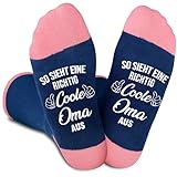 Jeasona Muttertagsgeschenk Oma Socken Rutschfest Oma Geschenk Geburtstag Oma Weihnacht Geschenk Geschenke für Oma Von Enkelkindern Geschenk Oma Personalisiert Geschenk Muttertag Oma Lustig