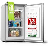 Stillstern Gefrierschrank C (73L) 4-Sterne-Gefrierfach -18°C, geringer Energieverbrauch, 3 Fächer, stufenlos regelbare Temperatur, wechselbarer Türanschlag, Gefrierschrank Klein, Tiefkühlschrank
