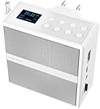 VR-Radio Badradio: Steckdosenradio mit DAB+/FM, Bluetooth, USB, Freisprecher & Akku, 6 W (Badradio DAB+, Badradio Steckdose, Freisprecheinrichtung)