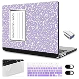 MEEgoodo Schutzhülle für MacBook Air 15 Zoll M4/M3/M2 2025 2024 2023, Hülle passend für Modell (A3241/A3114/A2941) für MacBook Air 15 Zoll, Laptop mit Tastatur- und Kamera-Abdeckung und OTG-Adapter,