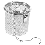 NAMOARLY 1 Stück Gewürzbälle und Schlackenkorb Filter Siebe Abdeckung Abtropfkorb für Gewürze Gesunder Gewürzkorb Gewürzkugel zum Kochen Gewürzkorb aus Edelstahl Rostfreier Stahl Silver