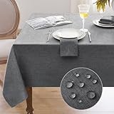 Softalker tischdecke abwaschbar Outdoor rechteckig 240 x 140 cm Wasserabweisende tischdecken leinenoptik tischtuch tischwäsche Wohnzimmertisch Table Cloth für Camping, Garten, Hochzeiten, Geburtstag