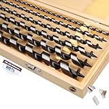 AM-Zerspanungstechnik Schlangenbohrer Set Ø6-18 x 460mm | Holzbohrer Set 6tlg. | Holzbohrer lang | Balkenbohrer