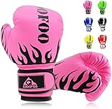 GROOFOO Boxhandschuhe Kinder, Boxhandschuhe für Kinder 3 bis 14 Jahre, 4oz 6oz Kinder Box Handschuhe zum Boxsack Sparring Training, MMA, Muay Thai, Kickboxen & Kampfsport