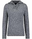 RAGMAN Herren Troyer-Strickpullover Tweed Asphalt-018, 3XL
