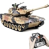 RC Panzer 1/18 Deutscher Leopard II, 2.4GHz Panzer Ferngesteuert mit Schussfunktion, WW2 Panzer Modell Panzer Kampfpanzer, mit Rauch, mit Licht und Sound, Panzer Spielzeug für Erwachsene und Kinder