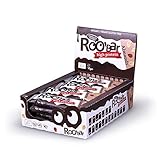 Roobar Pflanzenprotein Mandel-Riegel mit Schokoladenüberzug – 100% Bio, Vegan, Fruchtriegel, milchfrei & glutenfrei, ohne raffinierten Zucker - 16 x 40g Riegel