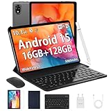 DOOGEE U10 Android 15 Tablet 10 Zoll, 16GB RAM+128GB ROM(2TB TF) Tablet mit Tastatur, WiFi 6 Gaming Tablets Widevine L1, 8MP+5MP, 5060mAh, Kinder Tablets mit Stift, Tastatur, Maus, Hülle, Schutzfolie