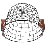 CLISPEED Metall Drahtkorb mit Griff Runder Holzkorb für Große Kapazität Leichter Tragbarer Feuerholz Organizer für Camping und Outdoor Vielseitiger Aufbewahrungskorb