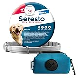 Elanco Seresto Promo-Set: Zecken- und Flohschutz für große Hunde ab 8 kg mit Kotbeutelspender, Halsband tötet Zecken und Flöhe schnell ab und schützt 7 bis 8 Monate lang