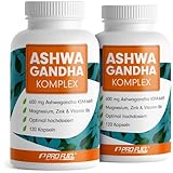 Ashwagandha Kapseln hochdosiert 240x - 600 mg Ashwagandha KSM-66® pro Tag - Ashwagandha Komplex mit Magnesium, Zink & Vitamin B6 - ohne unerwünschte Zusatzstoffe - laborgeprüft - 100% vegan