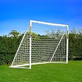 FORZA 2,4m x 1,8m Fußballtor | Auf die Plätze, fertig, Tor! | Allwetter-Fußballtore aus uPVC – Zielfolie, Fußball und Tragetasche optional (Fußballtor und Tragetasche)