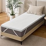 Solviente Topper 90x200cm H3-7.5cm Memory Foam & Kaltschaum Matratzen Topper, Oeko-TEX® Zertifiziert, Abnehmbarer Bezug, rutschfest, Antiallergisch, Leise & Atmungsaktiv