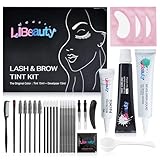 15ml Wimpernfarbe, Libeauty Augenbrauenfarbe Schwarz, Augenbrauen Kit, Große Kapazität, Wimpern Färben Set, Natürlicher Standardeffekt, für Den Heim- Und Salongebrauch