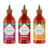 Tabasco Squeeze Scharfe Soße Multipack - Würzige Hot Sauce set mit 3x Easy-To-Squeeze Flaschen von 256ml - Gluten-, konservierungsmittel- und fettfrei (Sriracha, Sweet & Spicy, Salsa Picante)
