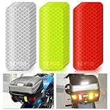 Reflektoren Aufkleber Reflektierendes Klebeband Selbstklebend für Motorrad Fahrzeug Auto Fahrrad Helm Schutzhelm, PSLER 36 PCS Hohe Sichtbarkeit Fluoreszierendes Wasserdicht Reflektorband Halloween