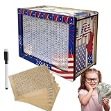 Spardose aus Holz mit Zählziel | Herausforderung aus Holz | Zahlen-Münzsparer mit Zielscheibe | Wiederverwendbare Spardose für Erwachsene & Freunde