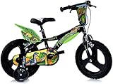 Dinosaurier Kinderfahrrad Dino- Trex Jungenfahrrad | TÜV geprüft | Original | Kinderrad mit Stützrädern - Das Fahrrad als Geschenk für Jungen (16, Zoll)