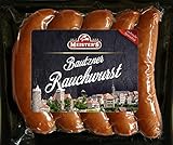 Echte Rauchwurst Buchenholz geräuchert | herzhafte Bautzner Wurst Delikatesse für BBQ Grill und Pfanne | 5 x 100g