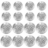 Thinp 16 Stk Knöpfe zum Annähen,Metall Blazer Knöpfe,18mm/25mm Deko Knöpfe Silber,Knöpfe Groß,Silber Knöpfe für Blazer,Jackenknopf Trachtenknöpfe,für Blazer Anzüge Sportmantel Hose Uniform DIY Basteln