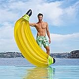 VNIOFSW Inflatable Banana Floating Bed for Adults and Kids - Fun Water Pool Lounger with Tropical Touch for Beach or Pool Parties