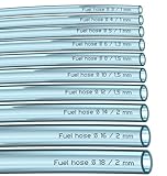 PVC Benzinschlauch Transparent Schlauchleitung Kraftstoffschlauch Wasserschlauch Aquariumschlauch Luftschlauch (Innen Ø: 6,0 mm/Außen Ø: 8,6 mm)