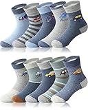 Adorel Jungen Socken Baumwolle Kindersocken Babysocken Strümpfe 10er-Pack Verkehrsmittel 24-26 (Herstellergröße M)