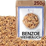 VIBRATIS Weihrauch Benzoe, natürlich, 250 g, Weihrauchkörner für die Reinigung des Hauses, bringt Glück für Geschäfte, ideal für Meditation und Entspannung