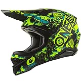 O'NEAL | Motocross-Helm | MX Enduro Motorrad | ABS-Schale, Sicherheitsnorm ECE 2205, Lüftungsöffnungen für optimale Belüftung & Kühlung | 3SRS Helmet Assault V.22 | Erwachsene | Schwarz Neon-Gelb | L