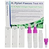 3 x H Pylori Magengeschwür Tests | Helicobacter Pylori Infektion Stuhl Bildschirm | Magenverstimmung Home Selbsttest Kit