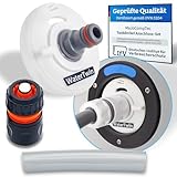 MaJoCompTec® WATERTWIN Tankdeckel mit Wasseranschluss | Wassertankdeckel Befülladapter für Wassereinfüllstutzen | Wohnmobil Wohnwagen Zubehör (ECO-Version + Schlauchkupplung, Adapter 3-PIN D:78)