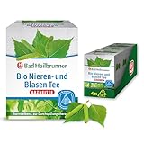 Bad Heilbrunner Bio Nieren- & Blasen Tee - Arzneitee im Pyramidenbeutel - Birkenblätter - bei Anzeichen einer Blasenentzündung - harntreibend - natürliche Linderung (4 x 12 Pyramidenbeutel)